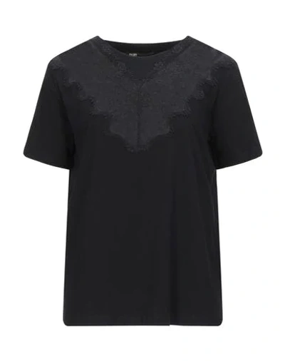 Shop Maje T-shirt In Black