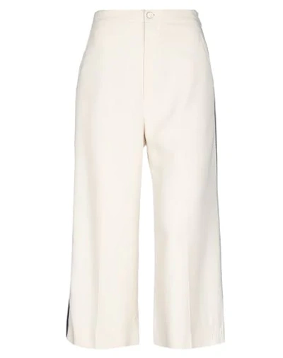 Shop Gucci Cropped Pants & Culottes In Ivory