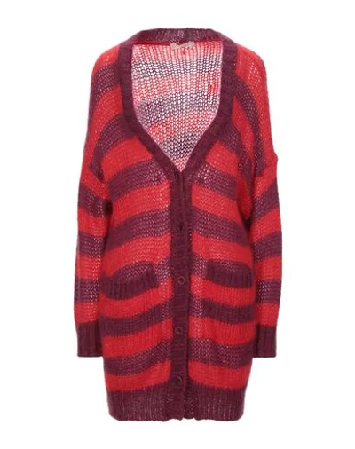 Shop Twinset Woman Cardigan Red Size L Polyamide, Mohair Wool, Wool
