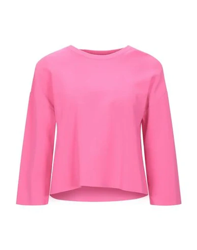Shop Moschino Woman Sweater Fuchsia Size 10 Viscose, Polyester In Pink