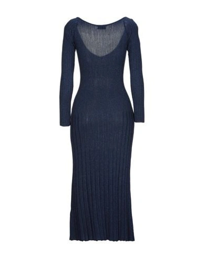 Shop Elisabetta Franchi Woman Midi Dress Midnight Blue Size 4 Viscose, Polyester