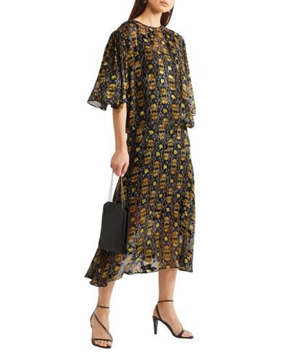 Shop Preen By Thornton Bregazzi Woman Midi Dress Black Size Xs Viscose, Silk