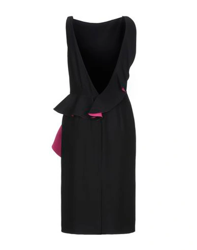 Shop Alexander Mcqueen Woman Midi Dress Black Size 6 Viscose, Acetate