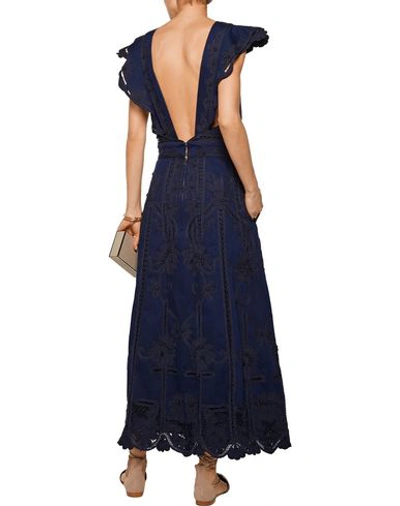 Shop Valentino Long Dresses In Blue