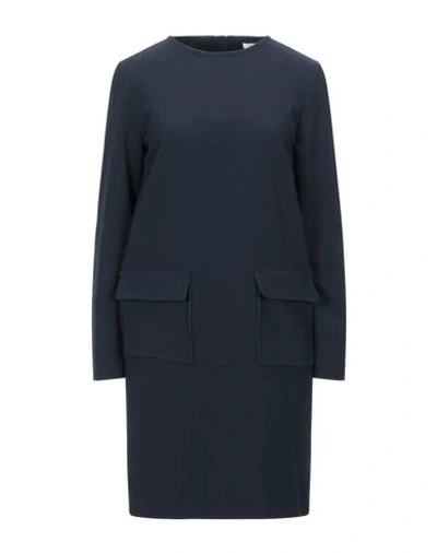 Shop Mauro Grifoni Short Dresses In Dark Blue