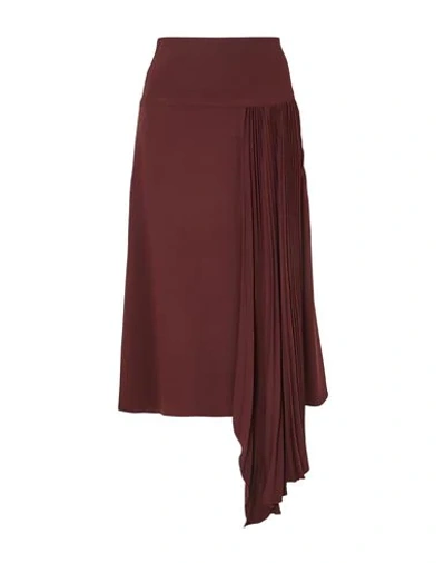 Shop Joseph Midi Skirts In Cocoa