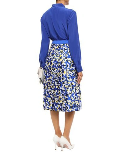 Shop Mary Katrantzou Midi Skirts In Blue