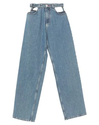 Shop Philipp Plein Denim Pants In Blue