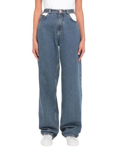 Shop Philipp Plein Denim Pants In Blue