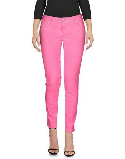 Shop Dsquared2 Woman Jeans Fuchsia Size 00 Cotton, Elastane In Pink