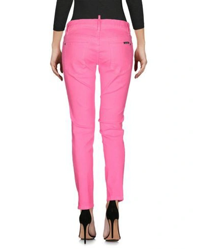 Shop Dsquared2 Woman Jeans Fuchsia Size 00 Cotton, Elastane In Pink