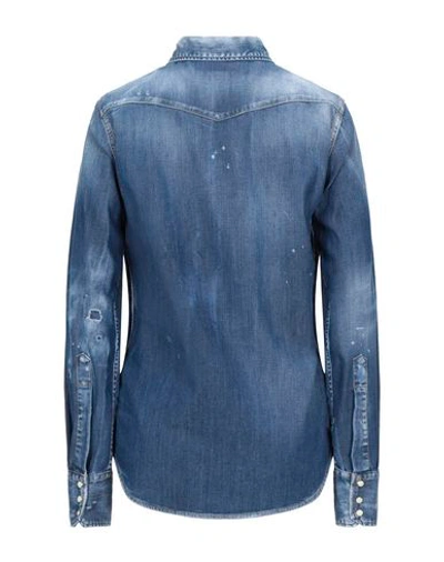 Dsquared2 Denim Shirts In Blue