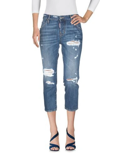 Dsquared2 Denim Cropped In Blue
