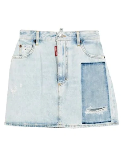 Dsquared2 Dalma Patch Denim Skirt In Blue