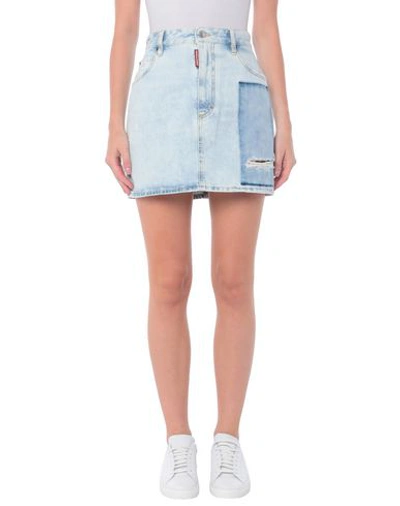 Dsquared2 Dalma Patch Denim Skirt In Blue