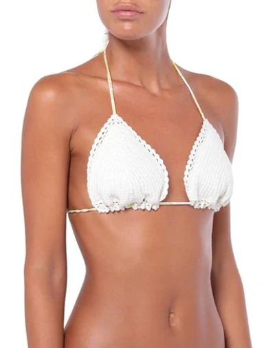 Shop Zimmermann Bikini Tops In White