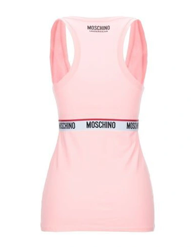 Shop Moschino Sleeveless Undershirts In Pink