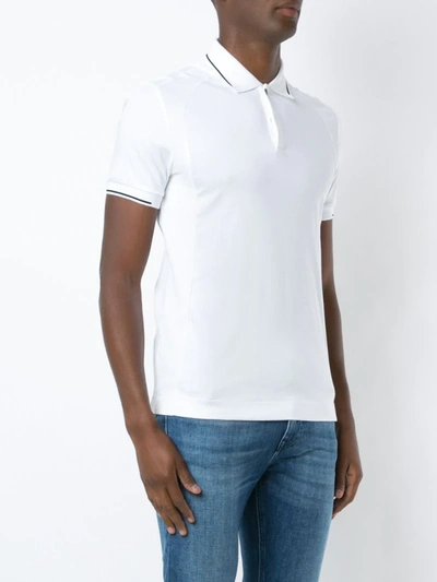 Shop Hugo Boss Plain Polo Shirt In White