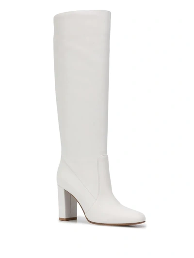 Shop Gianvito Rossi Knee-length Leather Boots In White