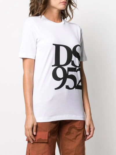 Shop Dsquared2 Logo-print Crew-neck T-shirt In White