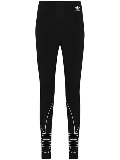 Shop Adidas Originals Logo-print Leggings In Black