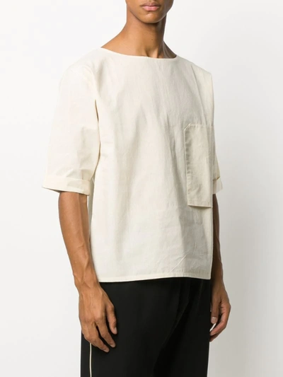 Shop Alchemy Upside-down Pocket T-shirt In Neutrals