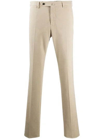 Shop Pt01 Straight-leg Chino Trousers In Neutrals