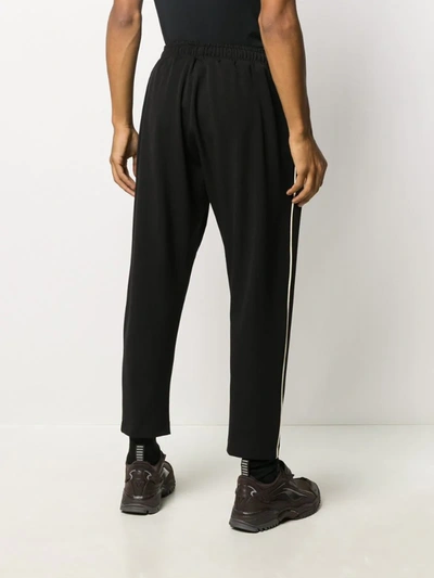 Shop Alchemy Stripe Trim Drop-crotch Trackpants In Black