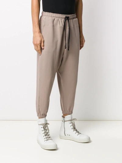 Shop Alchemy Tapered Drop-crotch Trackpants In Neutrals