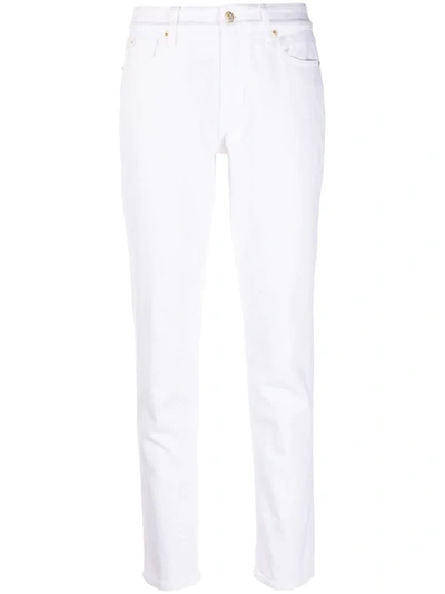 Shop Ralph Lauren Slim-fit High Rise Jeans In White