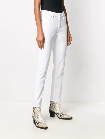 Shop Ralph Lauren Slim-fit High Rise Jeans In White