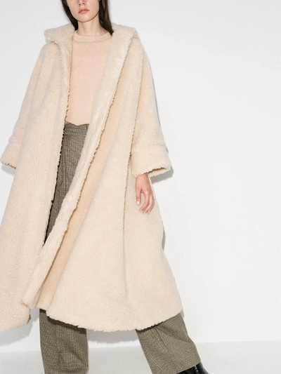 Shop Bernadette Harrold Oversized Coat In Neutrals