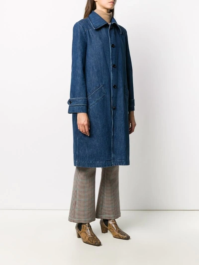 Shop Patou Raglan Sleeved Coat In Blue