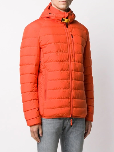 Shop Parajumpers Hooded Long Sleeve Down Jacket In Orange