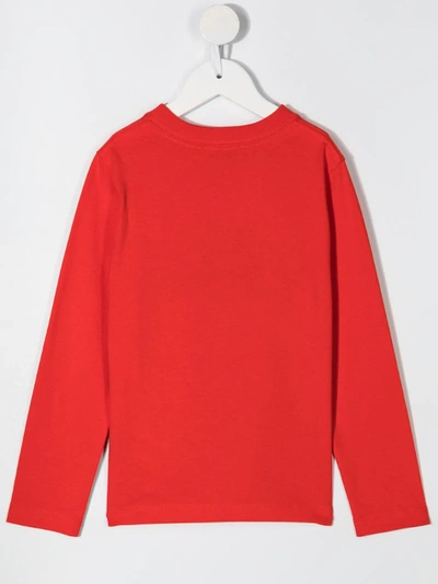 Shop Lanvin Mountain Logo T-shirt In Red