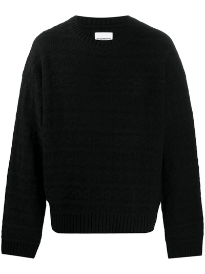 Takahiromiyashita The Soloist Textured Pattern Knit Jumper In Black