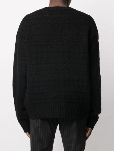 Takahiromiyashita The Soloist Textured Pattern Knit Jumper In Black