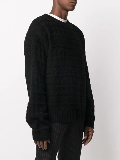 Takahiromiyashita The Soloist Textured Pattern Knit Jumper In Black