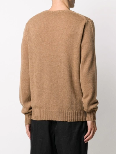 Shop Eleventy Long-sleeve Knit Jumper In Brown