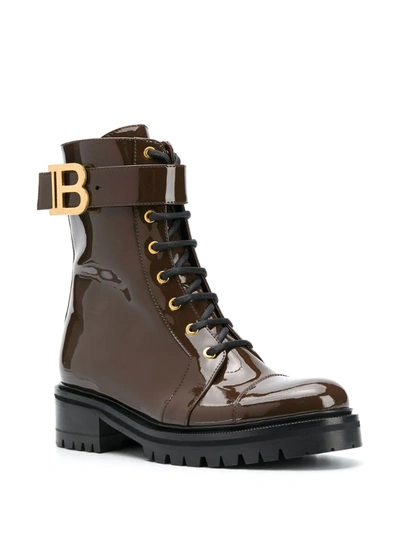 Shop Balmain Ranger Romy Ankle Boots In Brown