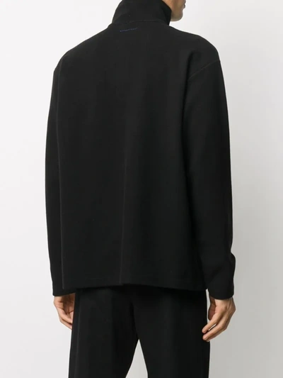Shop Ader Error High-neck Logo Sweatshirt In Black