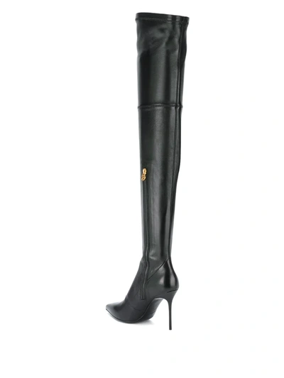 Shop Balmain Over-the-knee Boots In Black