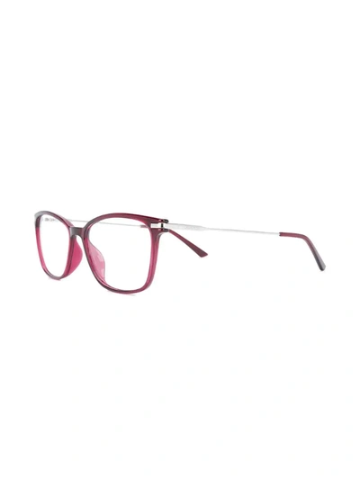 Shop Calvin Klein Square Frame Glasses In Pink