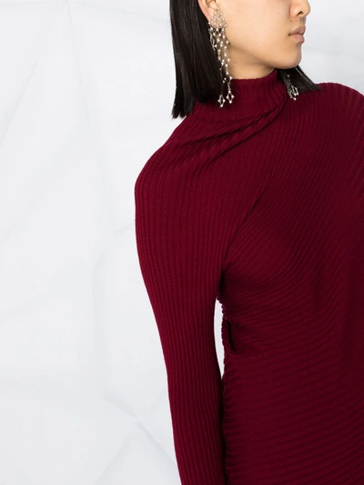 Shop Marques' Almeida Rib Knit Jumper In Red