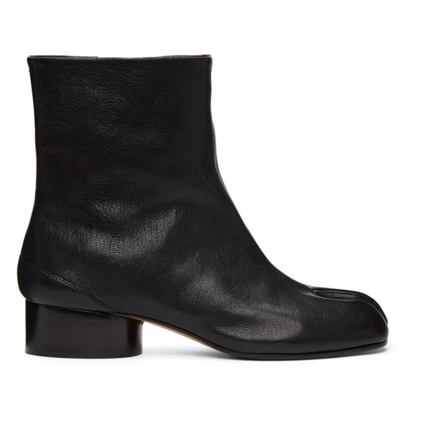 black shoe boots low heel