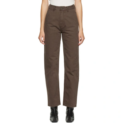 Shop Amomento Brown Silhouette Jeans