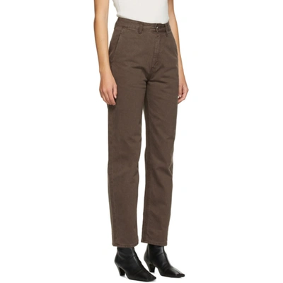Shop Amomento Brown Silhouette Jeans