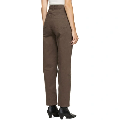 Shop Amomento Brown Silhouette Jeans