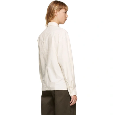 Shop Amomento Off-white Drop Shoulder Shirt In Light Beige