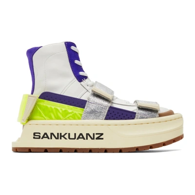 Shop Sankuanz White Chunky Protector Sneakers In Biege